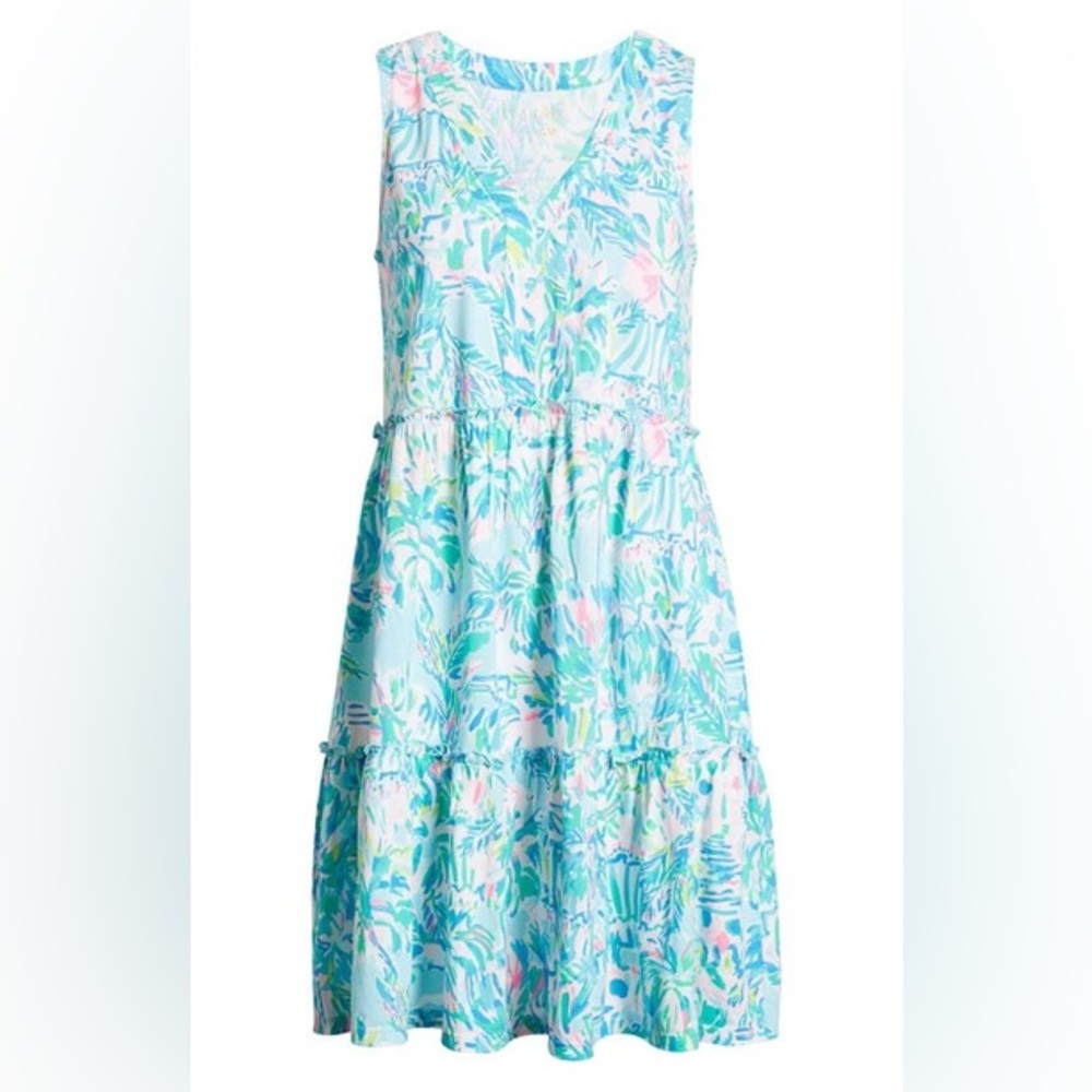 Lorina Sleeveless Ruffle Dress